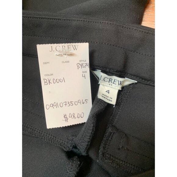 J.Crew Womens Black Bi-Stretch Wool-Blend Trousers Size 4 - Picture 6 of 7